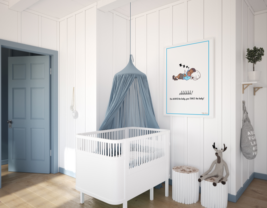 Don't Wake the Baby Nursery Poster