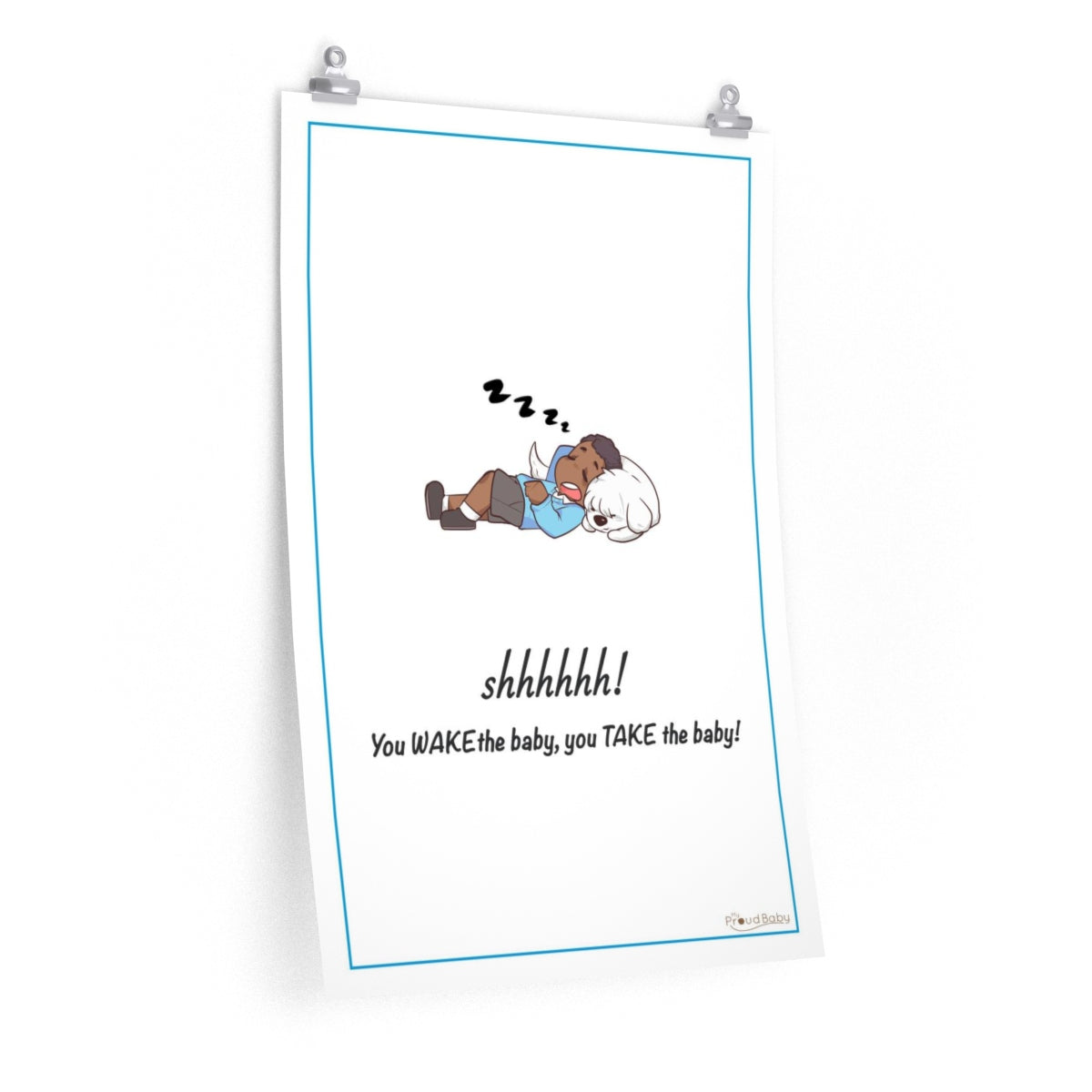 Don't Wake the Baby Nursery Poster