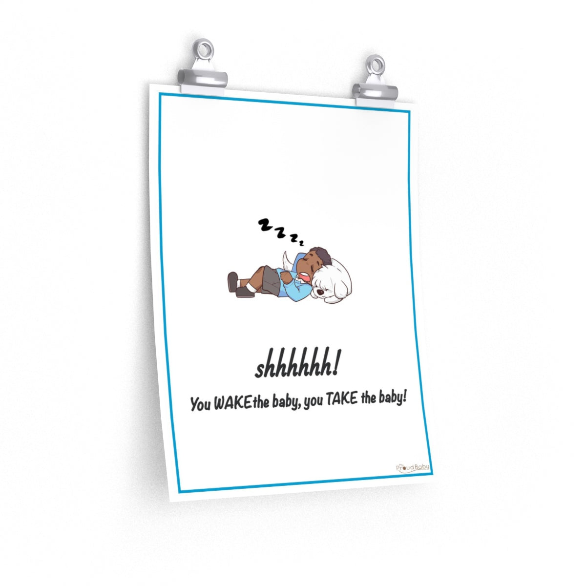 Don't Wake the Baby Nursery Poster
