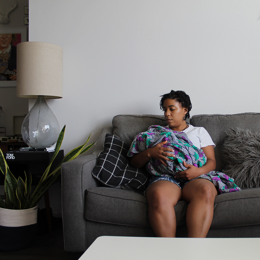 Purple Fleur Swaddle