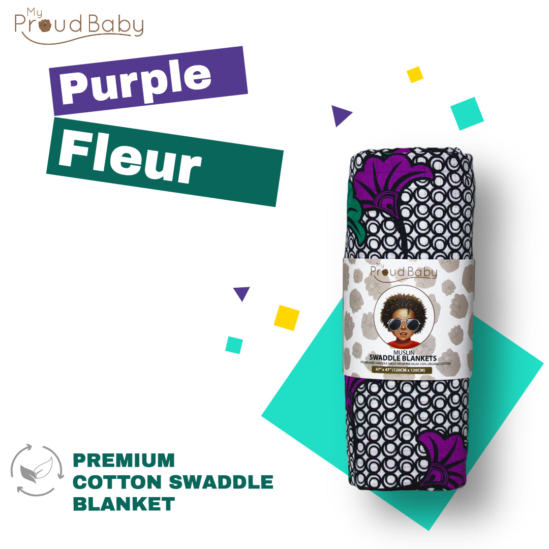 Purple Fleur Swaddle