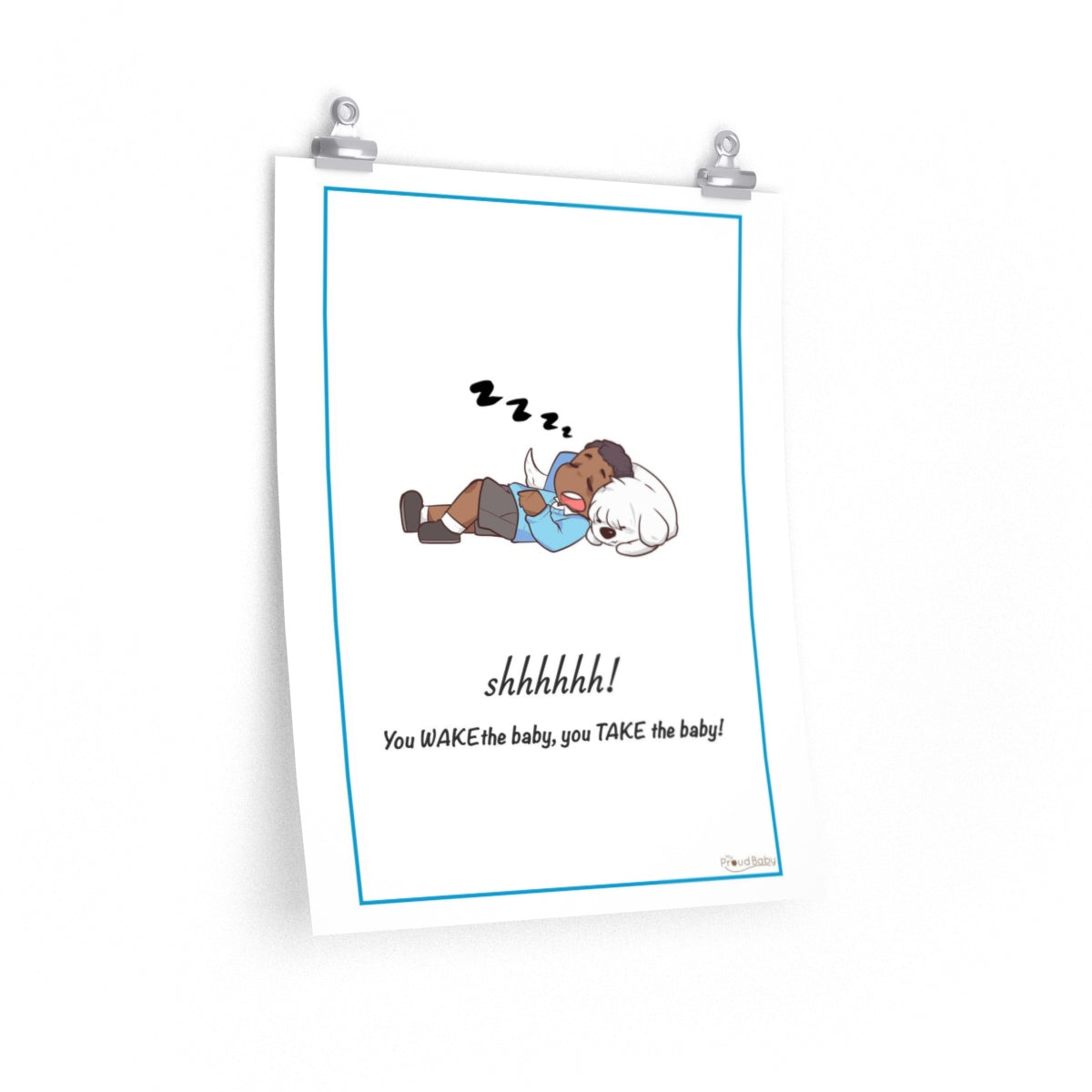 Don't Wake the Baby Nursery Poster