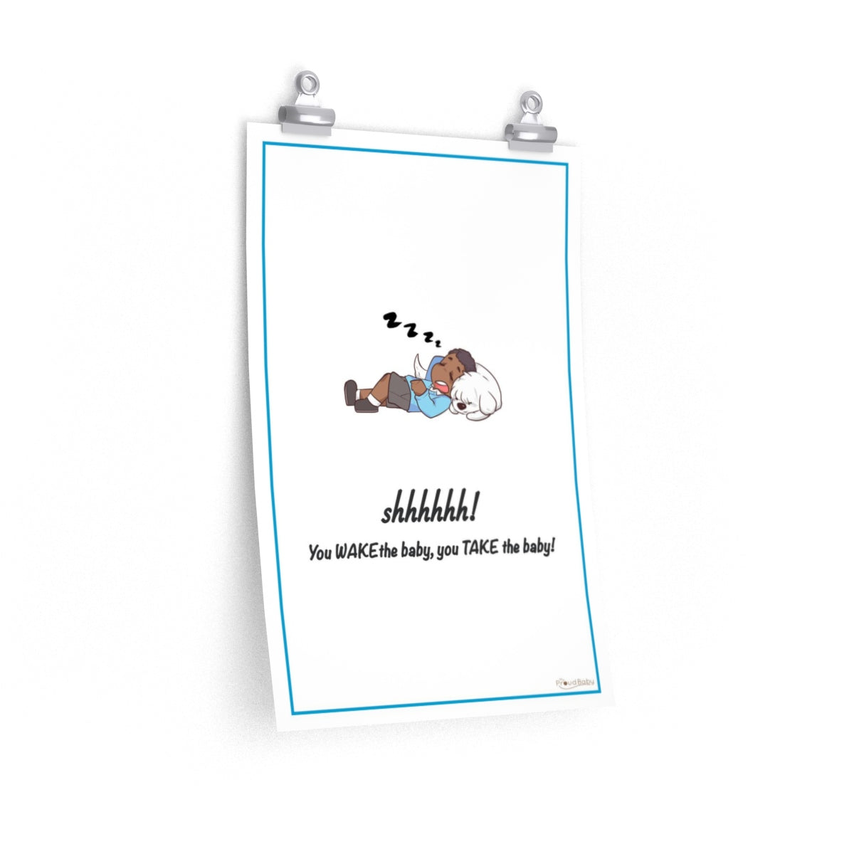Don't Wake the Baby Nursery Poster